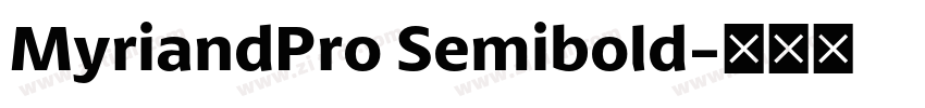 MyriandPro Semibold字体转换